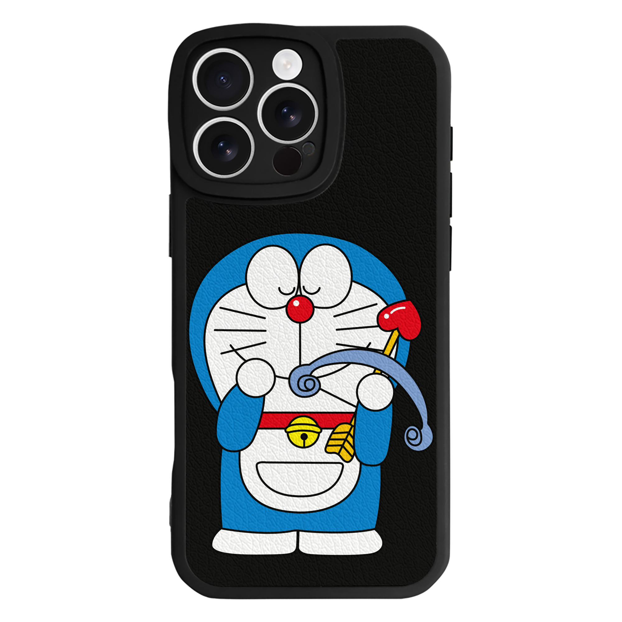 （画像用） ドラえもん Doraemon 【iPhone 16シリーズ対応】シリコンスマホケース（レザー調） 材質：シリコン